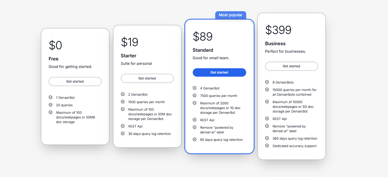 Denser_AI_Pricing